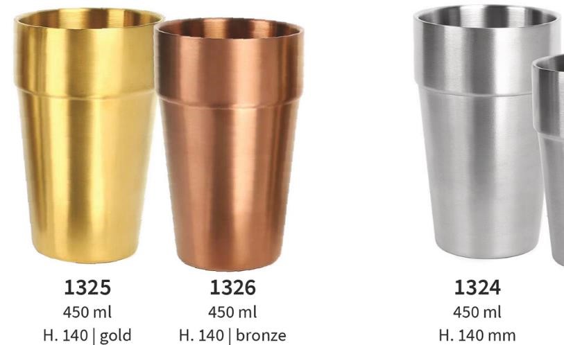 Edelstahlbecher Serie ST1324 + ST1325 + ST1326