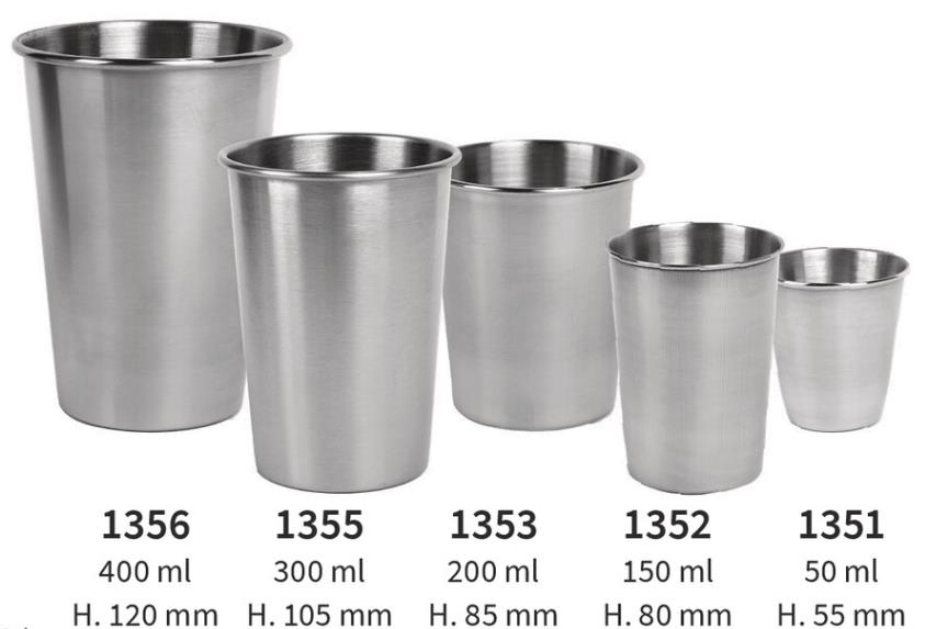 Edelstahlbecher Serie ST1356 bis ST1351