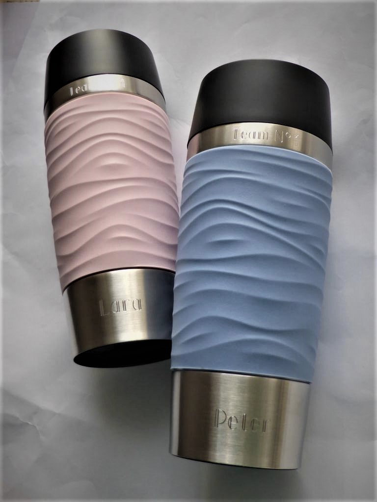 EMSA  Becher Edelstahl graviert Gravur