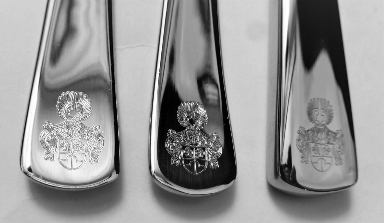 Wappengravur Besteck Edelstahl 2