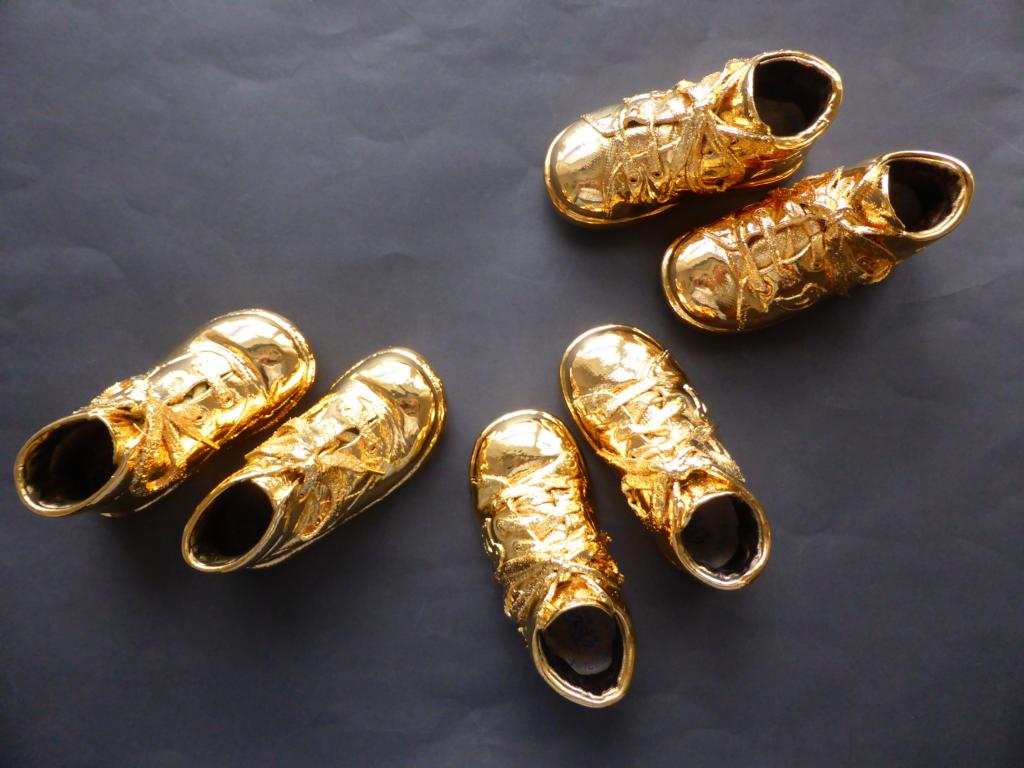 Babyschüchen vergoldet Babyschuhe1