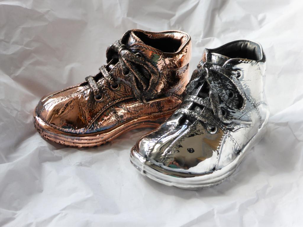 Babyschuhe versilbern verkupfern - Kopie