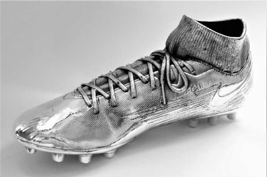 Fußballschuh versilbert.1