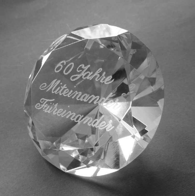 Diamant mit Glasgravur