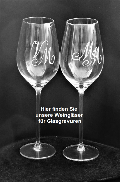 Weinglas mit Monogramm Glasgravur 2