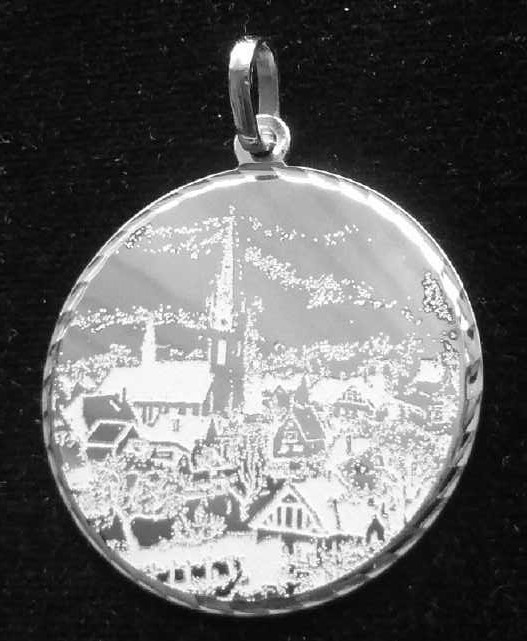 Lasergravur Dorfansicht