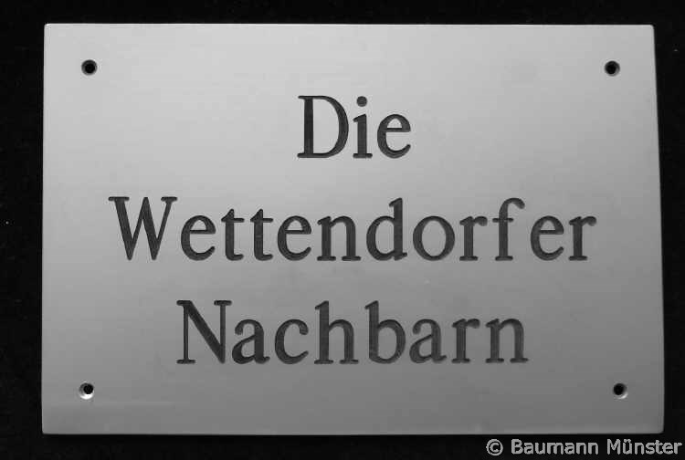 Aluminiumschild silberfarbig