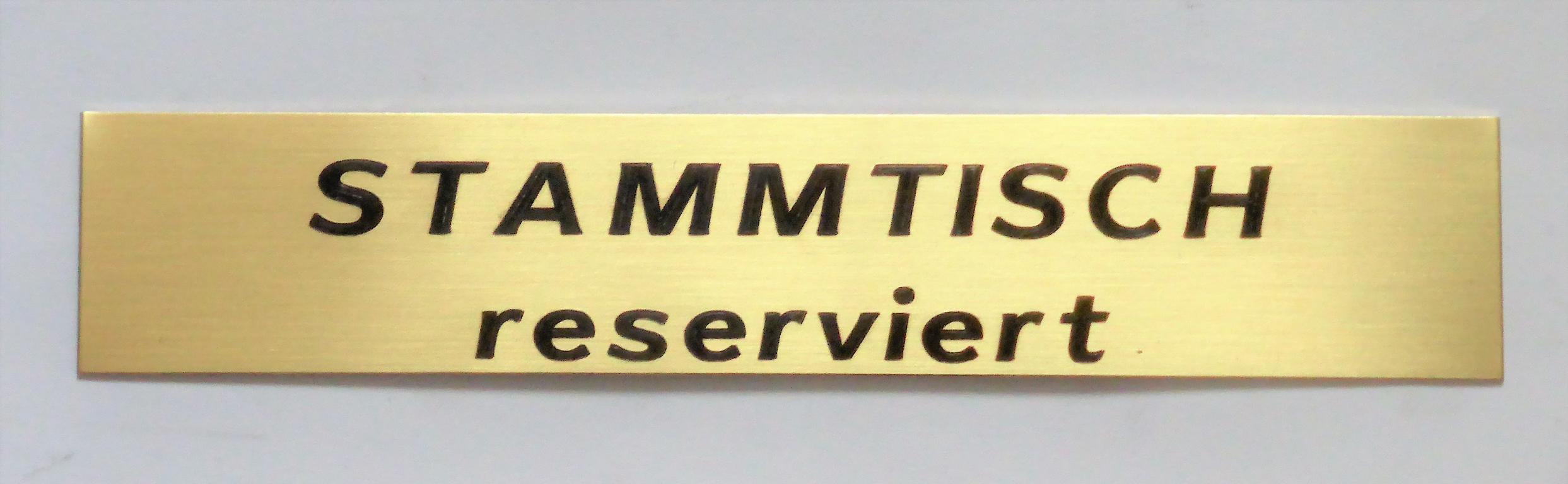 Schild Stammtisch reserviert