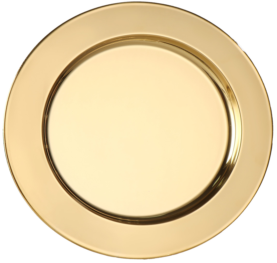Edelstahlteller poliert ST1300 goldfarbig