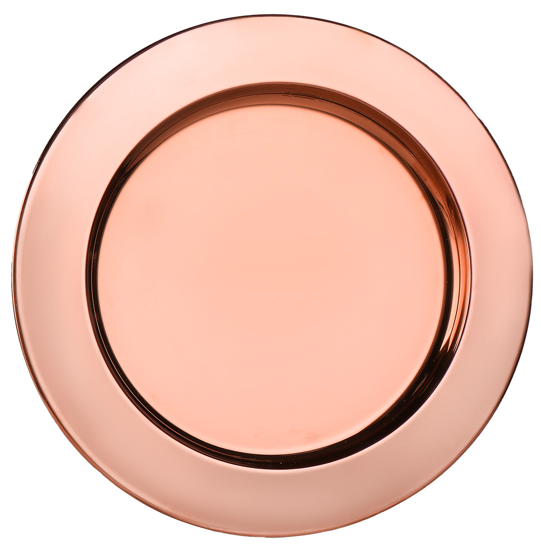 Edelstahlteller poliert ST1303 kupferfarbig
