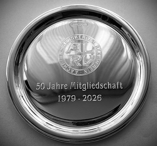 Aachen Laurensberger Rennverein versilberter Teller