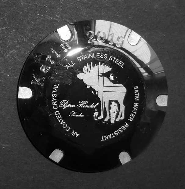 Uhrdeckel rückseitig graviert Gravur