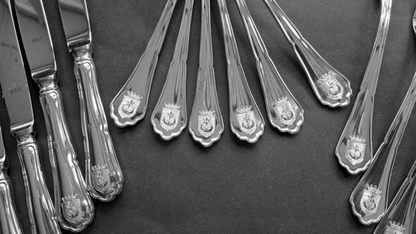 Wappen  Besteck Handgravur