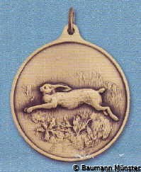 Jagdmedaille.Hase