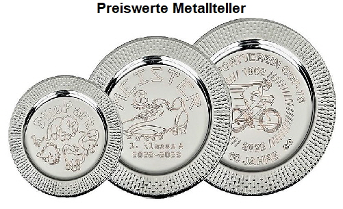 Metallteller mit Gravur  RE D126