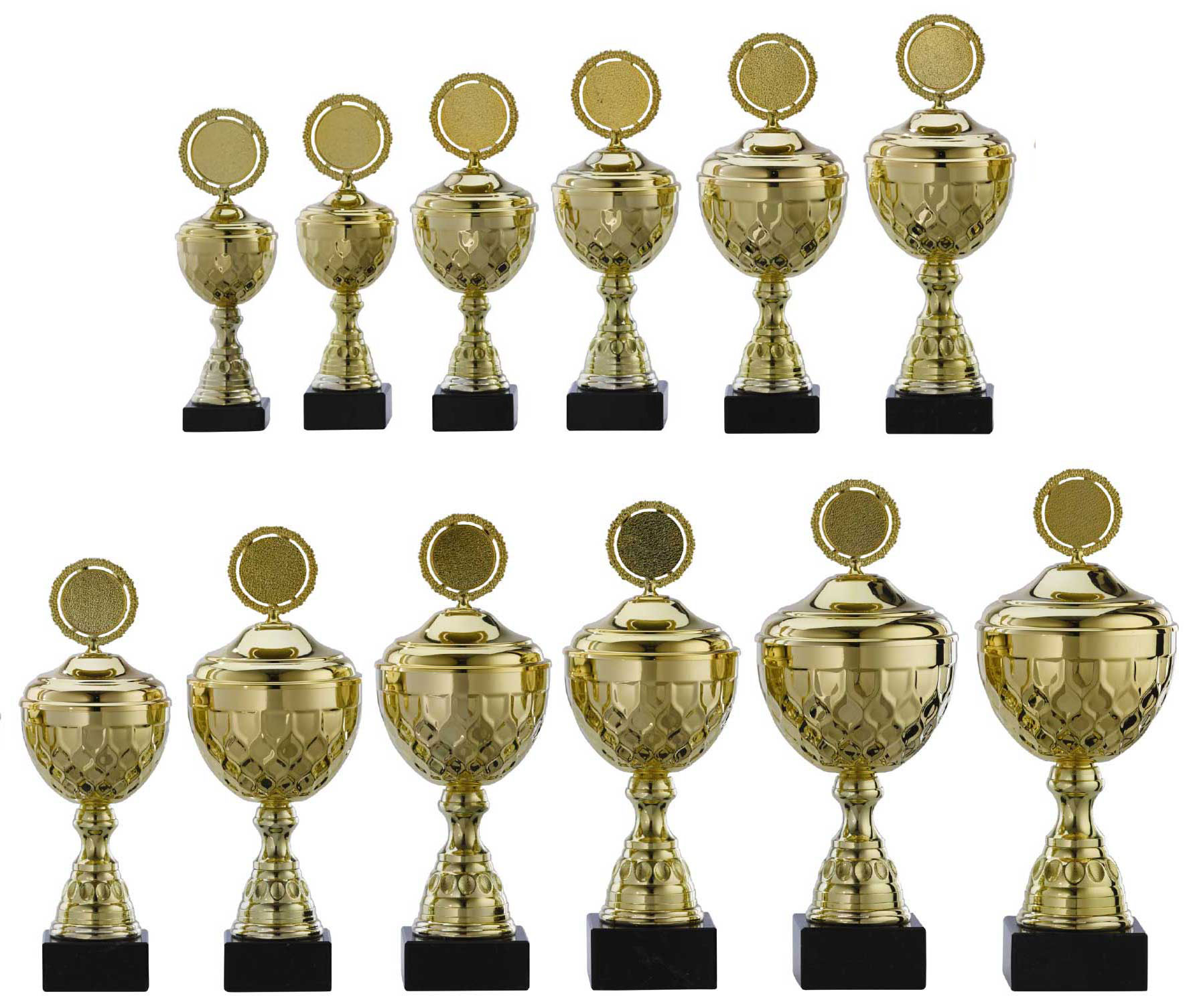 Pokal Pokale mit Gravur einzeln oder als Serie silber blau Höhe 17 cm bis 19 cm 