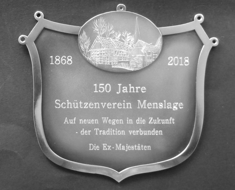 Brustschild Mittelschild mit Gravur Königskette