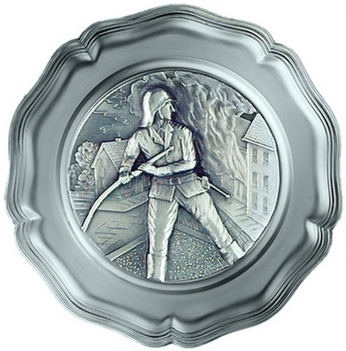 ST1185 Feuerwehrteller Zinnteller ST1185 Feuerwehrteller Zinnteller